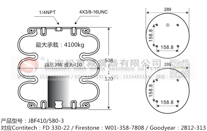 JBF410/580-3橡膠<a href='http://m.haiwai.net.cn/' target='_blank'><u>空氣彈簧</u></a>